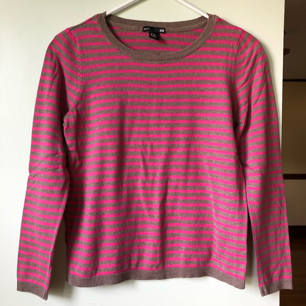H&M Stripped Crew Neck Sweater
